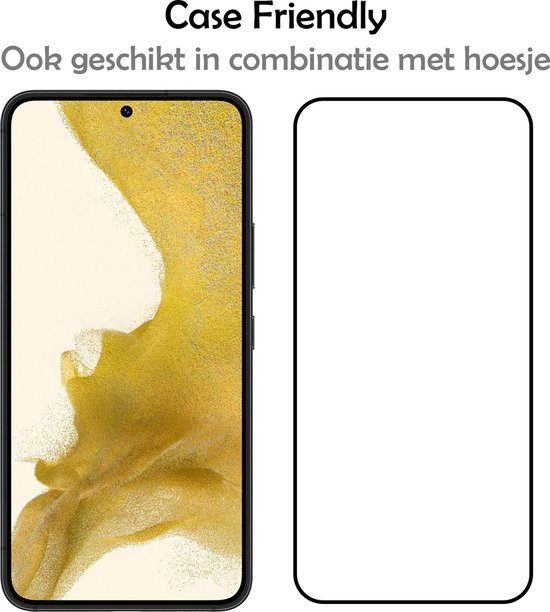 Protecteur d'écran Samsung S22 Plus 3D Full Cover - Glas protecteur d'écran Samsung Galaxy S22 Plus - Glas protecteur d'écran Samsung S22 Plus 5G Full Opaque - 2 pièces