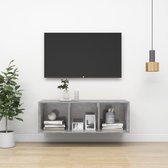 Tv-wandmeubel 37x37x107 cm spaanplaat betongrijs