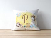 Paas Kussen P piloot konijn pasen | Paas cadeau | Pasen | Paasdecoratie | Pasen Decoratie | Grappige Cadeaus | Geschenk | Sierkussen