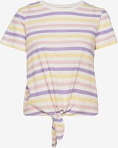 Only ONLEDNA SS STRIPE KNOT TOP - Clouder Da Pink