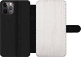Bookcase Geschikt voor iPhone 11 Pro Max telefoonhoesje - Beton print - Muur - Wit - Met vakjes - Wallet case met magneetsluiting