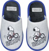 pantoffels Snoopy junior polyester/TPR grijs/blauw maat 31-32