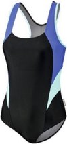 badpak C-cup dames polyamide zwart/blauw maat 42