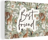 Canvas Schilderij Best friend - BFF - Quotes - Vriendschap - Spreuken - 60x40 cm - Wanddecoratie