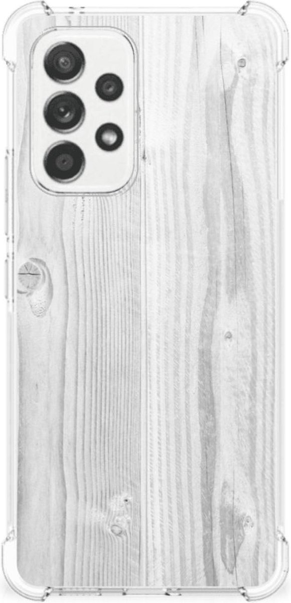 Samsung Galaxy A53 5G Stevig Telefoonhoesje White Wood