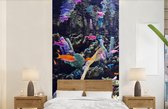 Behang - Fotobehang Kleurrijk aquarium - Breedte 120 cm x hoogte 240 cm