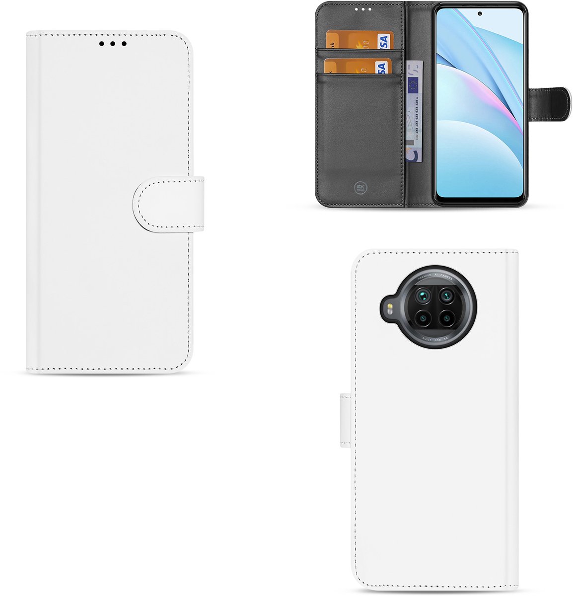 Xiaomi Mi 10T Lite Book Case Wit met Pasjeshouder