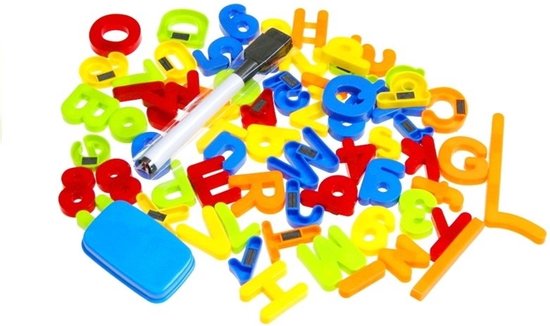 Thumbnail van een extra afbeelding van het spel Magneetbord voor kinderen - met letters & cijfers - 50x50x106 cm