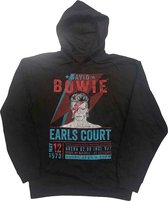 David Bowie Hoodie/trui -XL- Earls Court '73 Eco Zwart