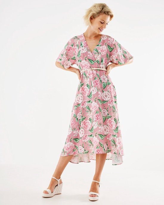 Mexx Wrap Dress - Vieux Pink - Femme - Robe - Taille L | bol.com