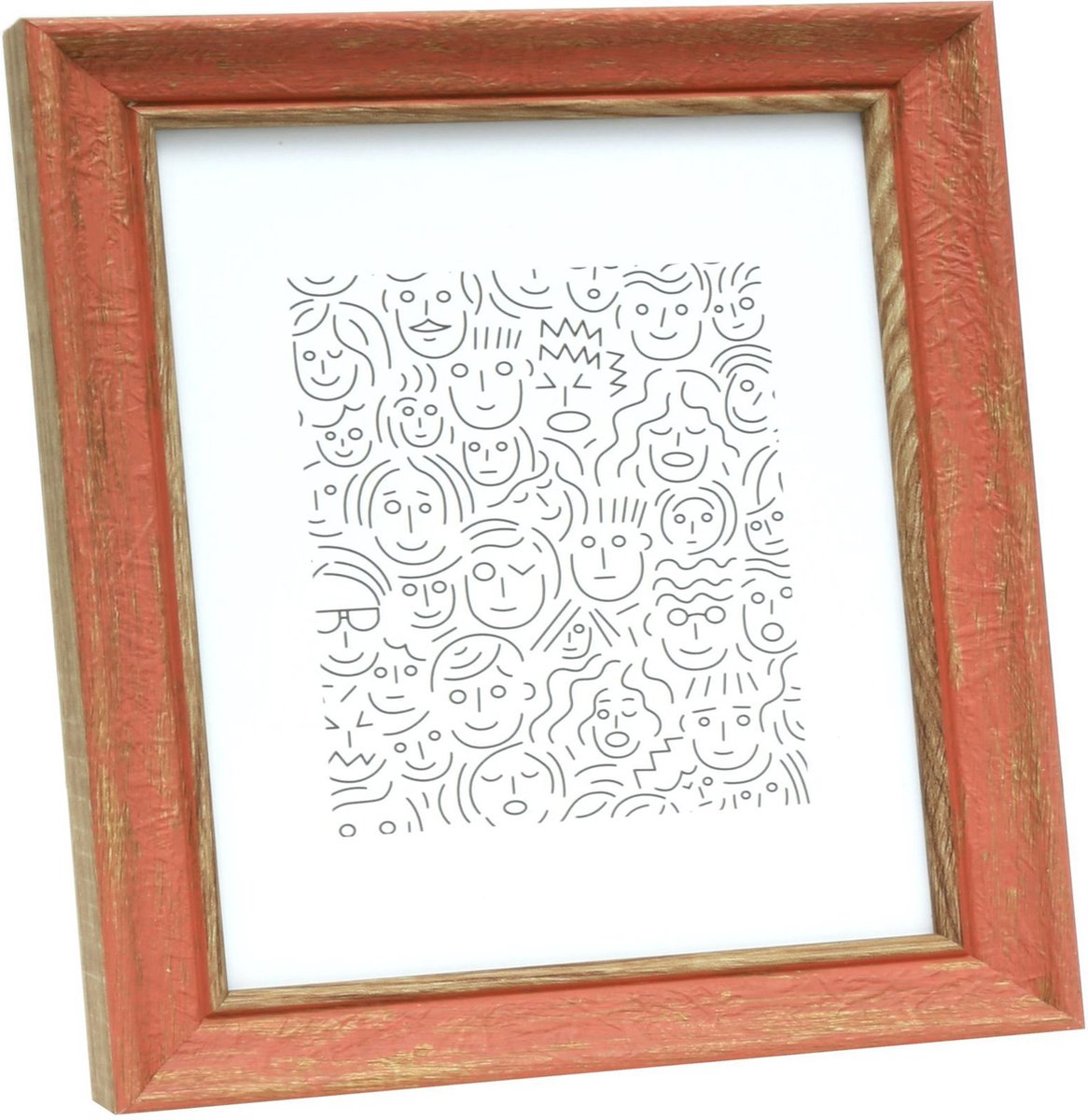 Deknudt Frames fotolijst S46TG4 - roze verweerd hout - foto: 20x20 cm
