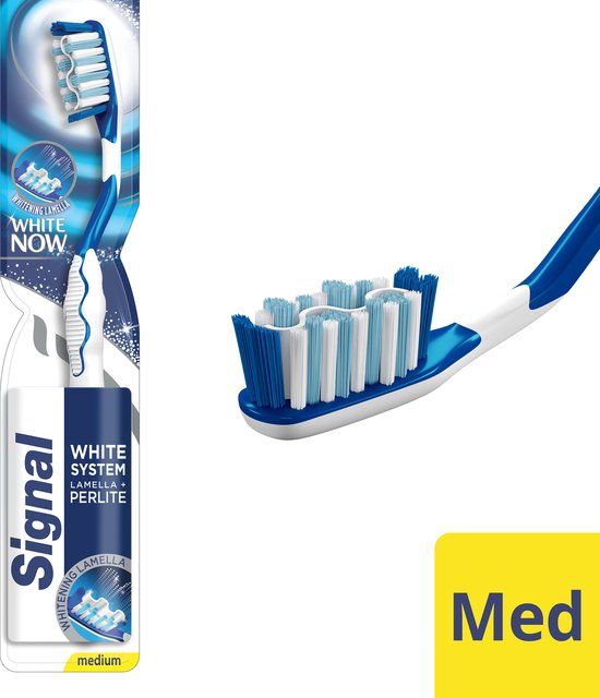 Signal - White System Tandenborstel -Handtandenborstel Medium -  Voordeelverpakking 12... | bol.com