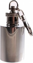 heupfles Little Nip RVS 29 ml zilver 15 cm