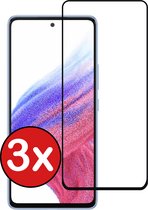 Samsung Galaxy A53 Screenprotector Glas Tempered Glass 3D - Samsung A53 Screen Protector 3D Full Cover - 3 PACK