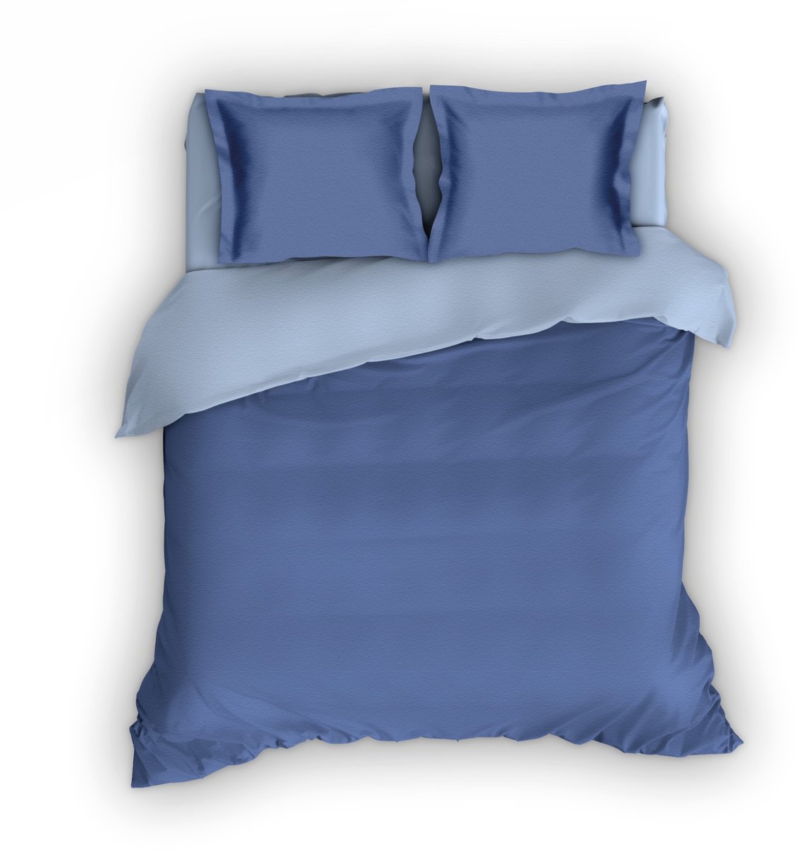 Romanette Comtesse flanel dekbedovertrek - Jeans/Blue - Lits-jumeaux (260x200/220 cm + 2 slopen)