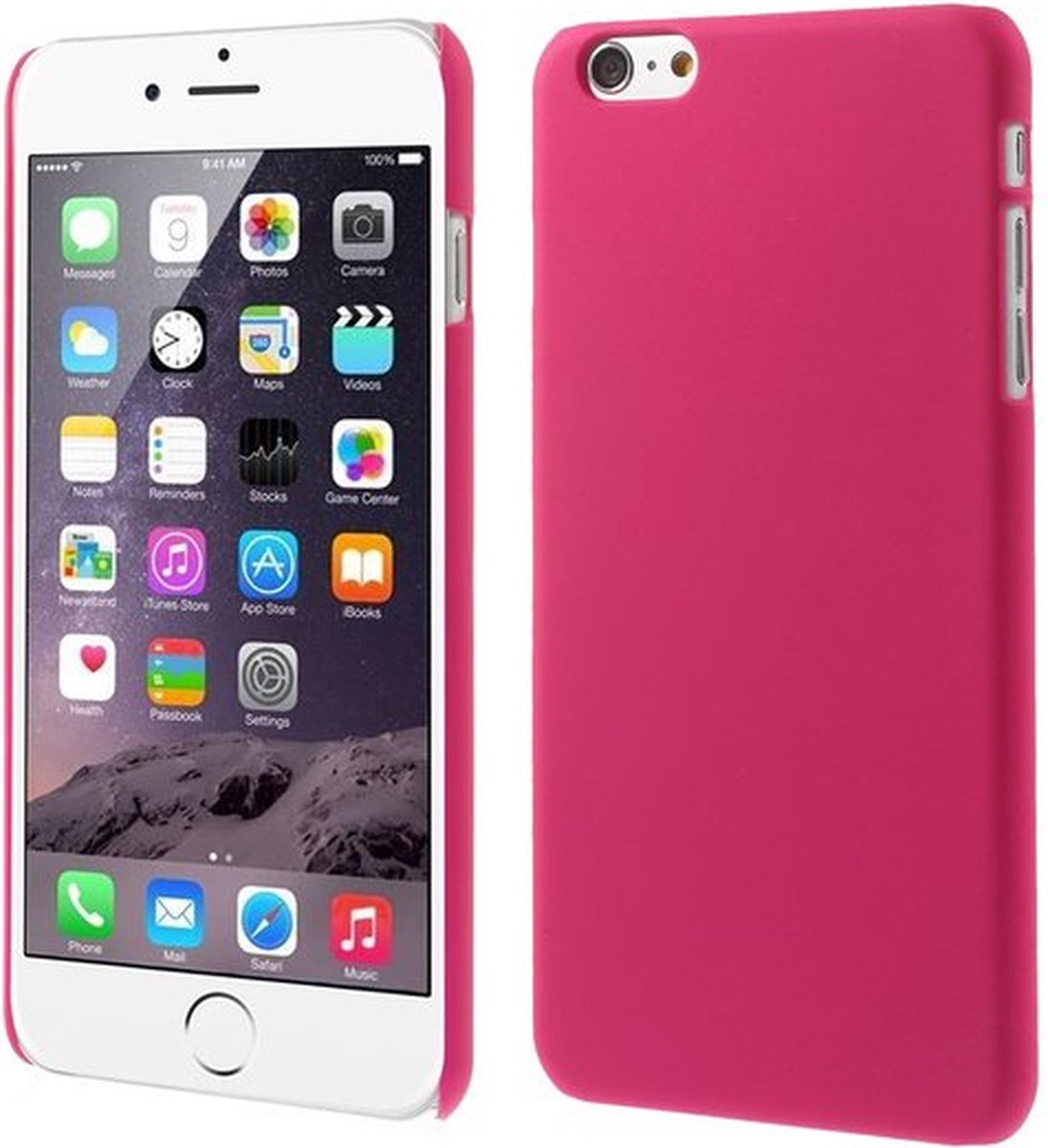 Peachy Stevige gekleurde hardcase geschikt voor iPhone 6 Plus 6s Plus Hoesje - Roze