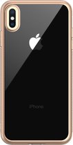 Peachy LEEU Design Gold iPhone XS Max hybride silicone TPU case - Goud Transparant