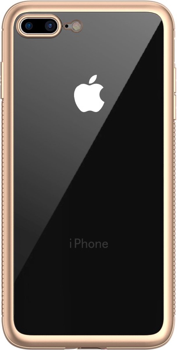 Peachy LEEU Design Gold doorzichtig TPU hoesje geschikt voor iPhone 7 Plus 8 Plus - Goud