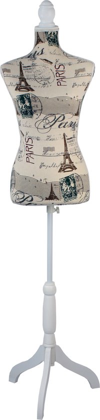 Lowander paspop dames - Etalagepop vrouw - Verstelbaar 134 tot 170 cm - Paris