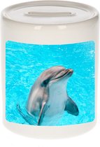 Dieren dolfijn foto spaarpot 9 cm jongens en meisjes - Cadeau spaarpotten dolfijnen liefhebber