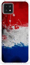 Telefoon Hoesje OPPO A53 5G | A73 5G Leuk Hoesje met transparante rand Nederlandse Vlag