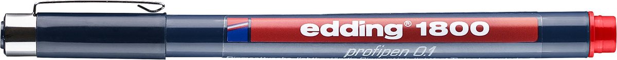 Edding 1800 Precisie fineliner - 0.25mm - Rood