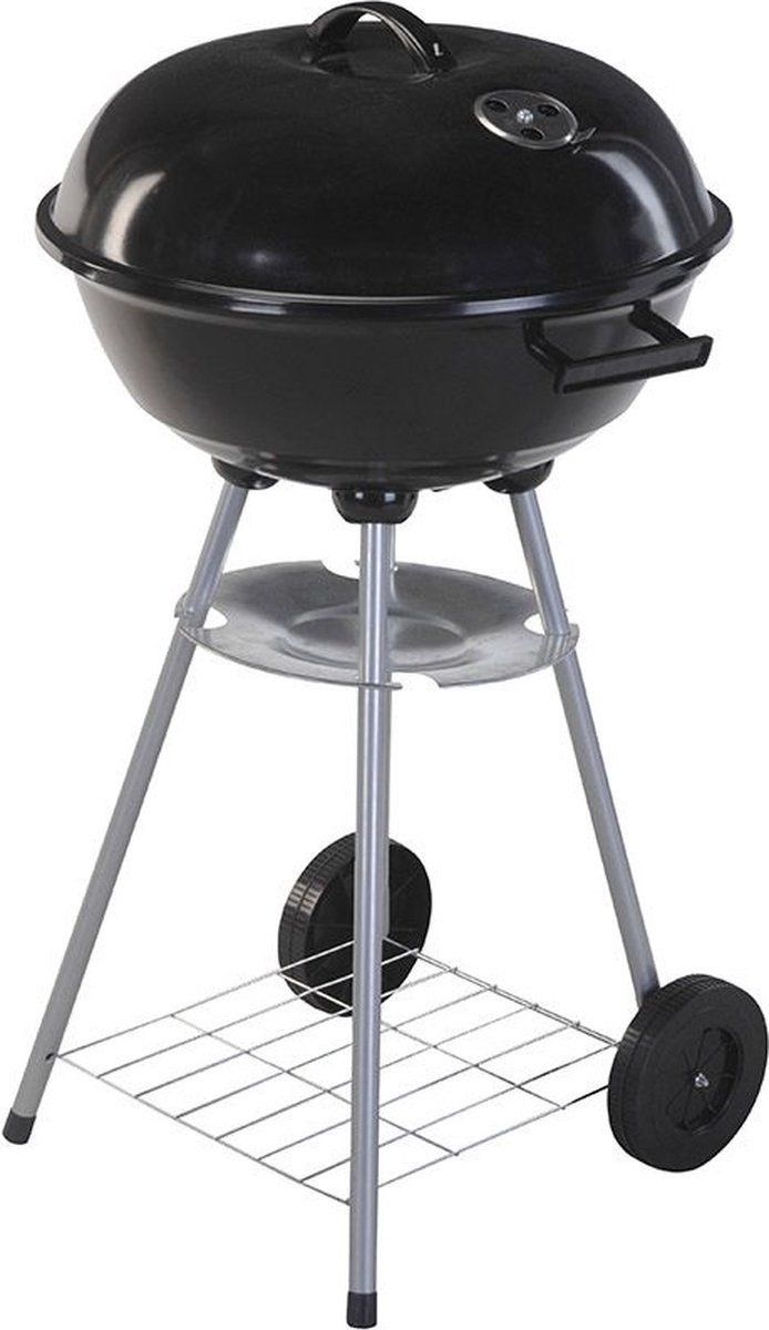ProGarden Kogelbarbecue op wielen - Zwart - 46x82cm