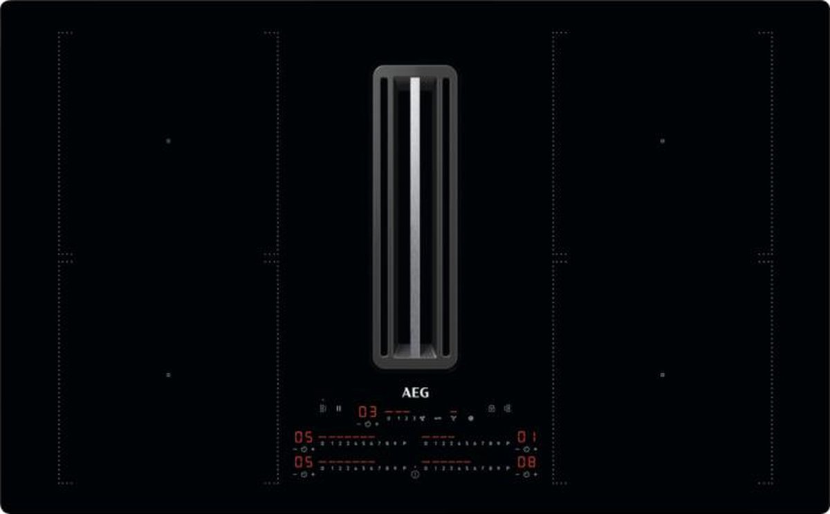 AEG Inductiekookplaat | Model CCE84751CB | Inbouw | 83 cm | 4 zones | GeĂŻntegreerde afzuiging
