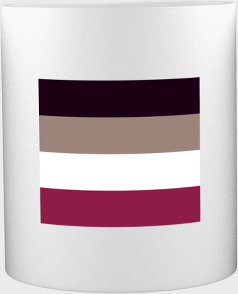 Akyol® Asexual Mok met opdruk | aseksualiteit pride | Regenboog | Lgbt | 350 ML inhoud