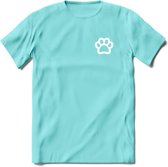 Cat Paw - Katten T-Shirt Kleding Cadeau | Dames - Heren - Unisex | Kat / Dieren shirt | Grappig Verjaardag kado | Tshirt Met Print | - Licht Blauw - XL