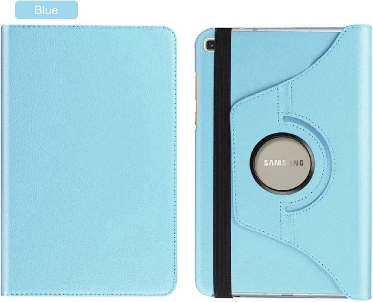 LuxeBass Hoesje geschikt voor Samsung Galaxy Tab A 8.0 (2019) SM-T290 T295 Draaibaar Hoesje - Lichtblauw
