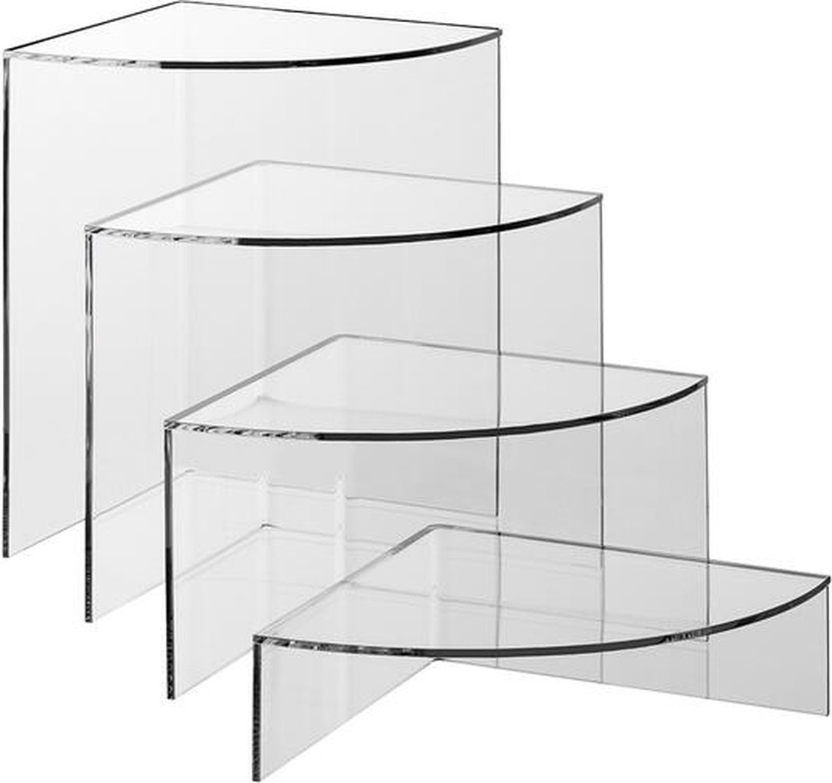 Acryldisplay Salvia - set van 4 - hoogte: 50 mm, 100 mm, 150 mm en 200 mm