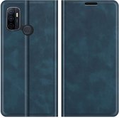 Cazy Oppo A53 Hoesje - Portemonnee Book Case - Kunstleer - Blauw