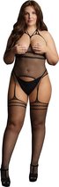 Shots - Le Désir Bodystocking met Bretels en Bandjes - Plus Size black OSX