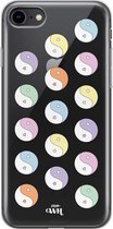 YinYang Pastel - Transparant hoesje geschikt voor iPhone SE 2022 / SE 2020 / 8 / 7 transparant hoesje - Doorzichtig hoesje case - Beschermhoes siliconen geschikt voor iPhone SE 202