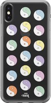 YinYang Pastel - Transparant hoesje geschikt voor iPhone X / Xs transparant hoesje - Doorzichtig hoesje case - Beschermhoes siliconen geschikt voor iPhone X / Xs - YinYang Pastel