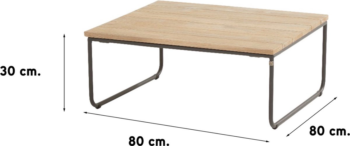 4 Seasons Outdoor Axel koffietafel 80 x 80 cm