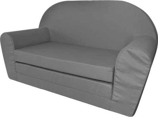 Vidaxl loungestoel voor kinderen uitklabaar grijs