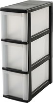 Iris Ladekast Slim 3 lades - transparant - 40x20x67cm