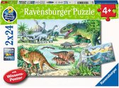 Puzzel 2x24 stukjes Sauriërs en hun leefruimte