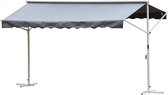 Outsunny Staande luifel met knikarm tuinluifel luifel zwengel 4,5 x 3,42 m 840-181