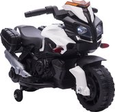 HOMCOM Kindermotorfiets elektrische motor voor kinderen van 18 tot 48 maanden zwart + wit 370-159V90