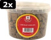 2x DOG TREATZ LAM/RIJST KOEKJES 1400GR