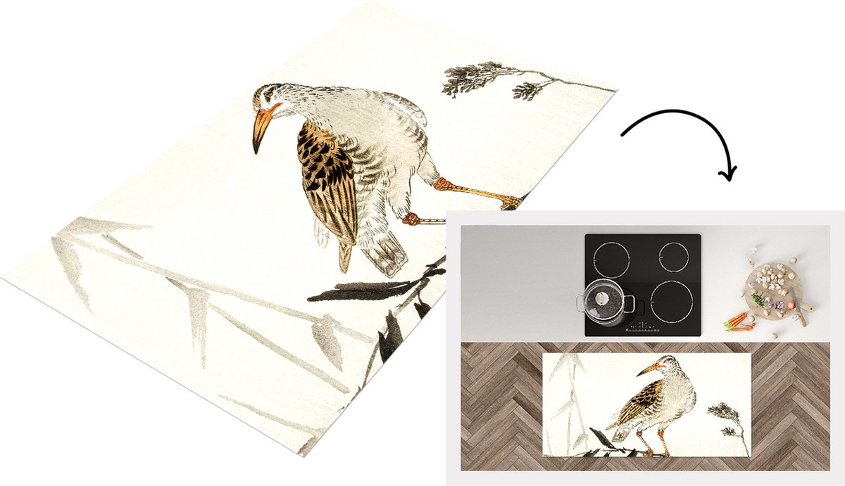 KitchenYeah Keukenloper - Loper keuken - Scandinavisch - Vogel - Vintage - Keukenloper vinyl multicolor, foto 2