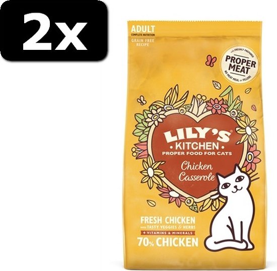 2x LILY CAT AD CHICKEN CASSEROLE 2KG