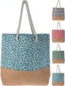 Home & Styling Strandtas 48x37cm canvas (1 stuk) assorti