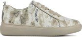 Waldlaufer Sneakers Dames - Lage sneakers / Damesschoenen - Leer - 763001 print - Pythonprint  -  Gebroken wit combi - Maat 43