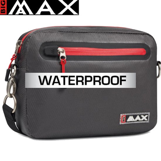 Big Max Aqua Value Bag - Sac à main étanche, anthracite/rouge