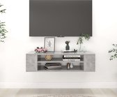 vidaXL Tv-hangmeubel 100x30x26,5 cm spaanplaat betongrijs