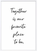 Poster Met Witte Lijst - Together Poster